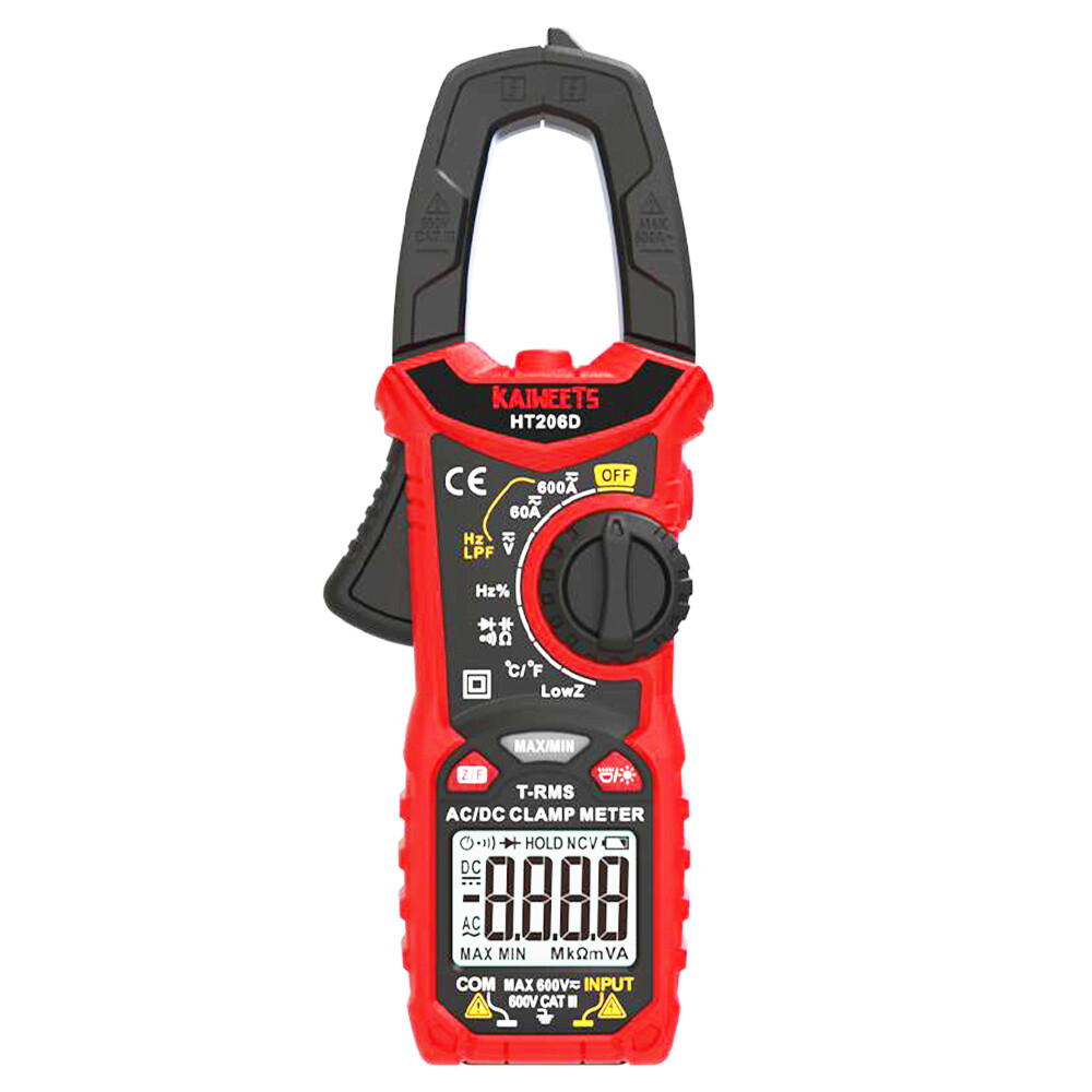 Digital Clamp Meter 6000 Counts NCV Detection Function 600A AC/DC Current 600V