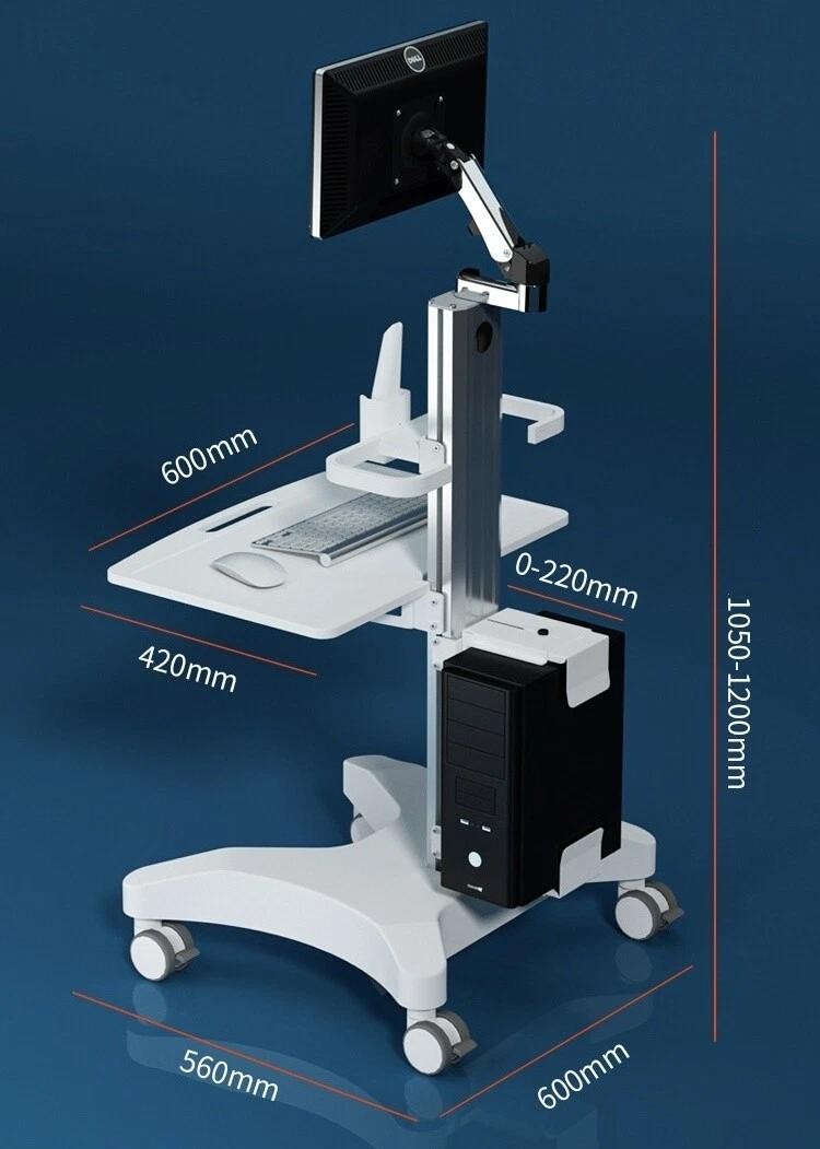 Medical Dental Scanner Mobile Cart Intraoral Scanner Trolley Tool Cart 110V