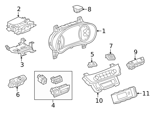 Genuine GM Heating and Air Conditioning Control Panel 84315981