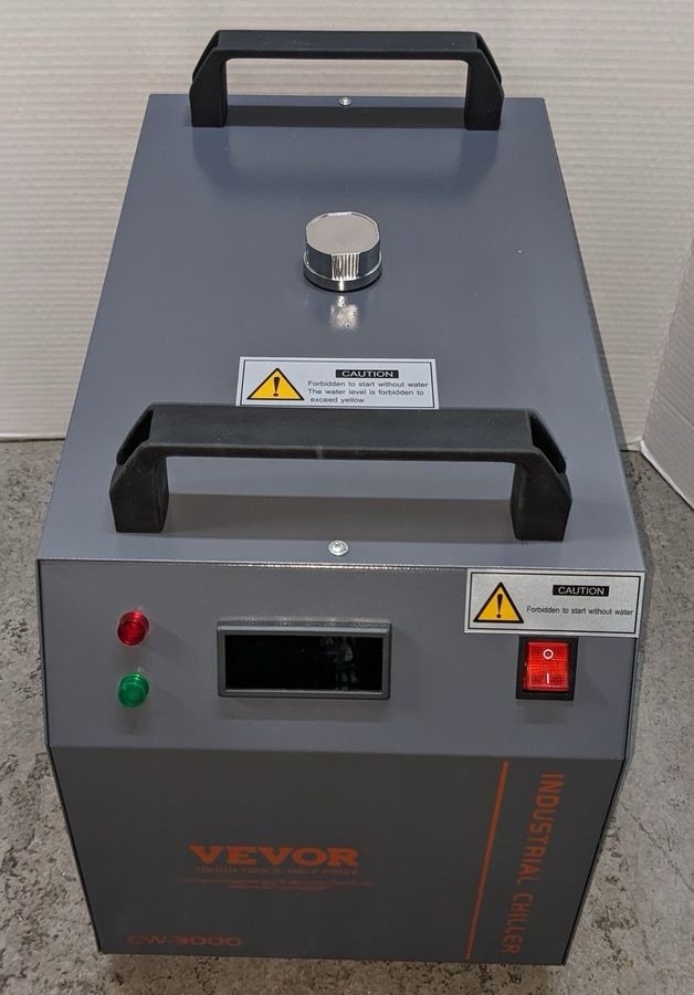 VEVOR Air-cooled Industrial Water Chiller CW-3000(PRO) 12L 18L/min Laser Chiller