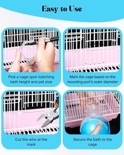 Hamster Sand Bath Container, Removable Hamster Dust Bath & Bathroom, Multi