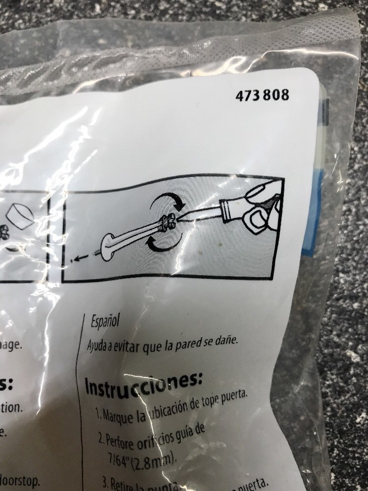 Everbilt Doorstop Solid Brass. 3” Long.