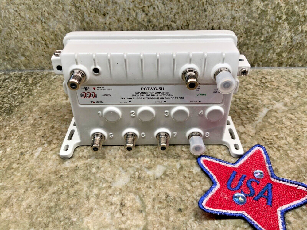RF  BYPASS  DROP  AMPLIFIER  UNITY  GAIN CATV  AMP  PCT-VC-5U Surge Withstand