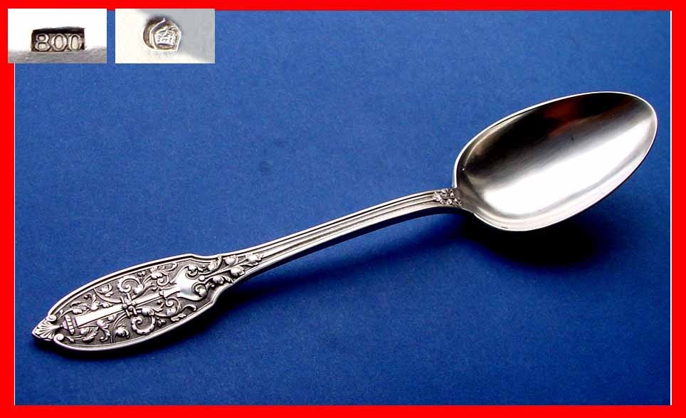 Large Solid Spoon, 800 Silver D415