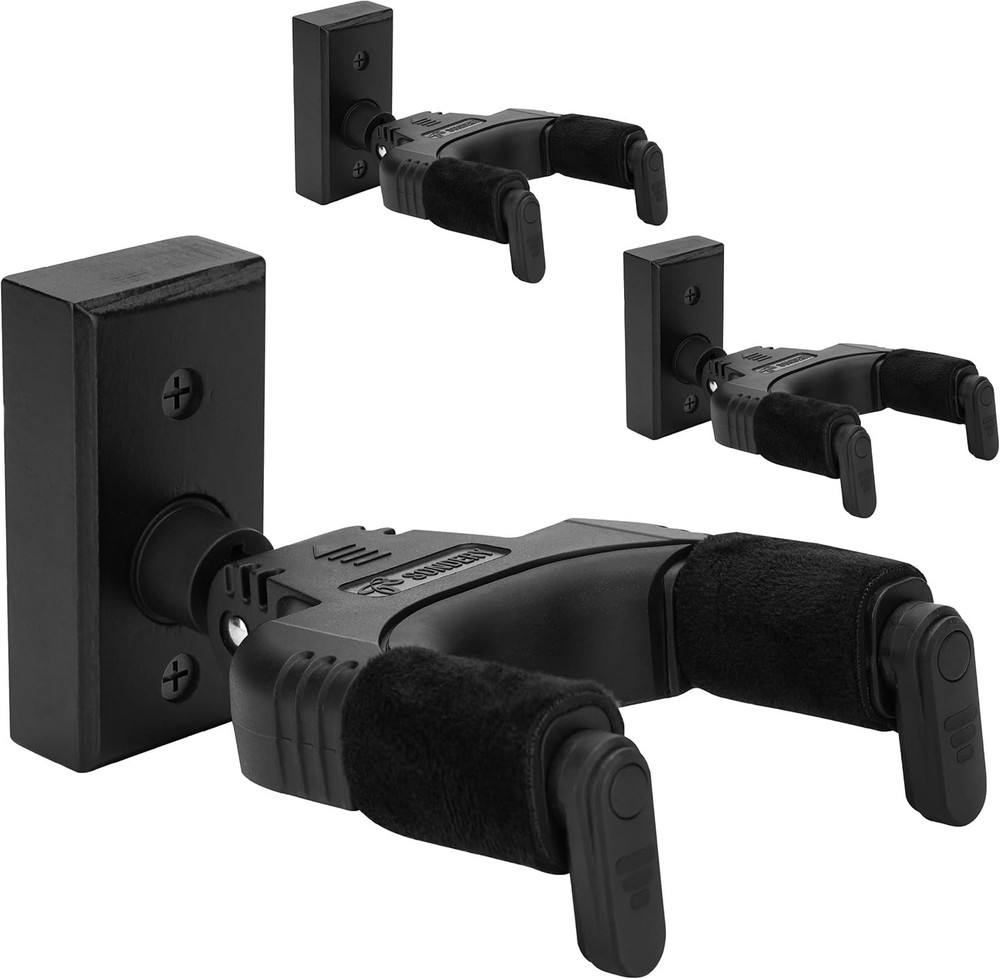 Adjustable Guitar Wall Mount Hanger with Auto Lock - For All String Instruments