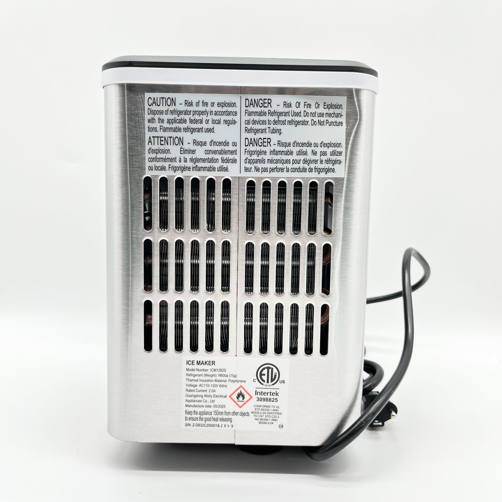 New Brand New AEITTO 110-120 Volts Ice Maker Model ICM1282S - Silver