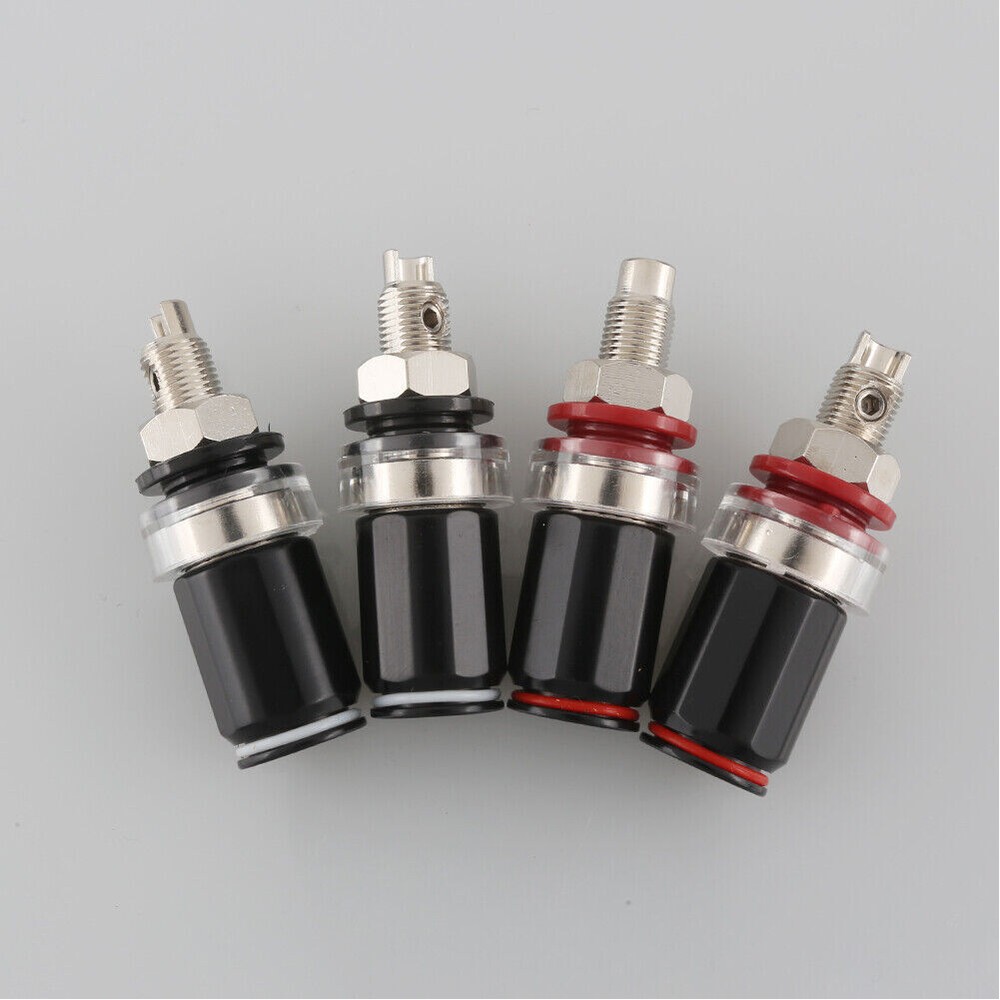 8PCS 24K Gold Rhodium Plated HiFi Amplifier Speaker Binding Post Socket Terminal