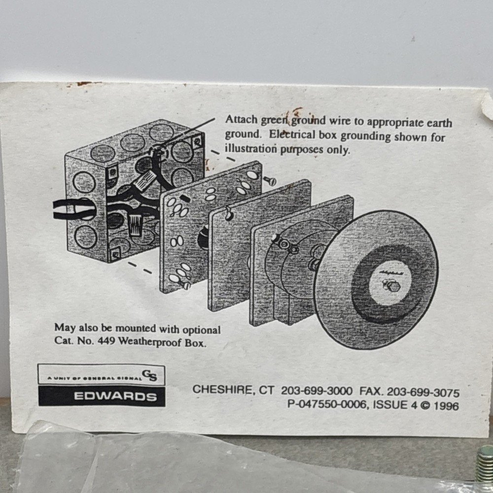 Edwards Signaling 435-4E1 DC Vibrating Bell