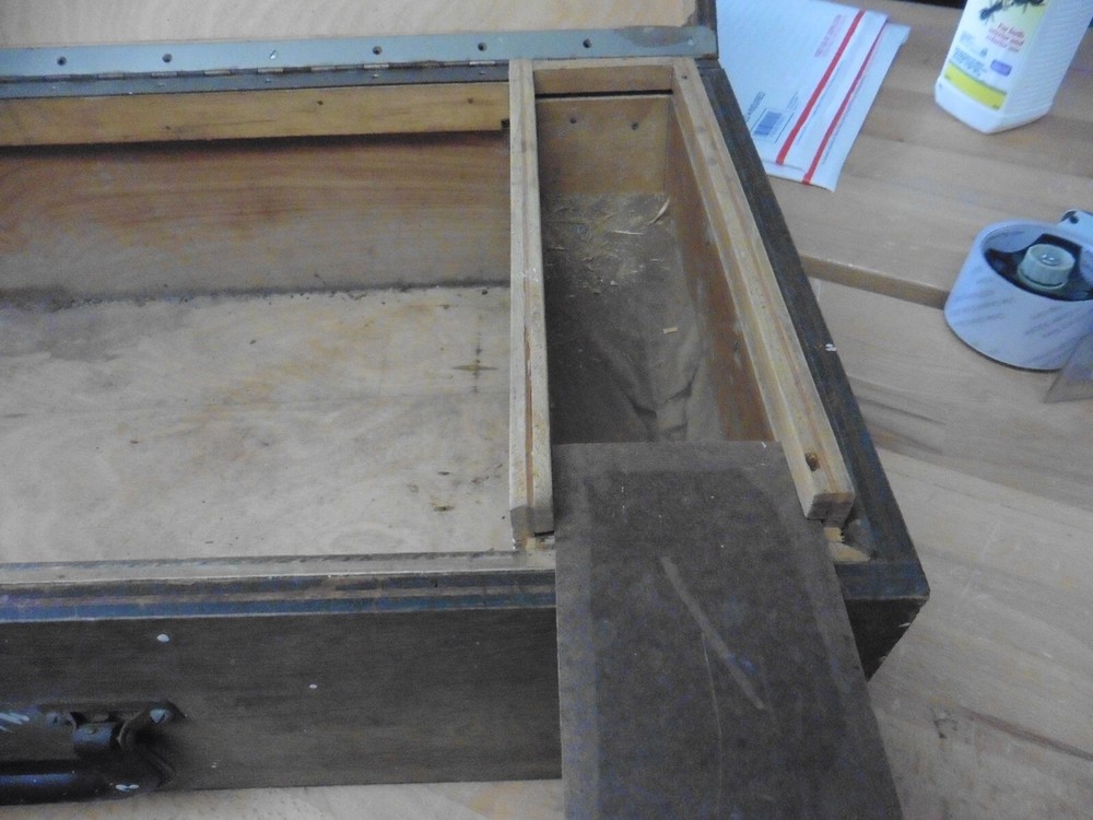 Vintage wood tool crafts storage box