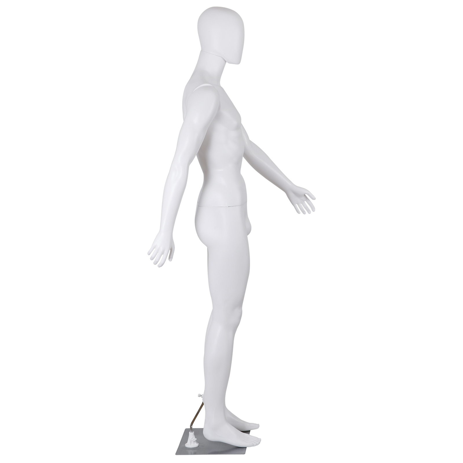 Male Mannequin Full Body Dress Form Adjustable 73Inch Realistic Detachable White