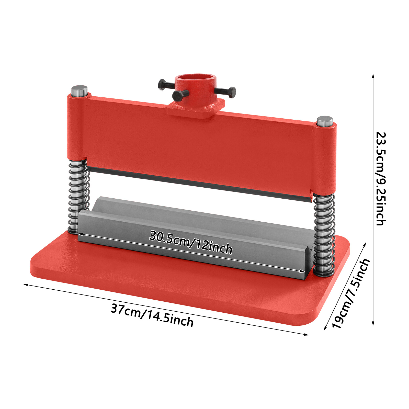 Red 12" Press Brake Attachment for 12-20 Ton Hydraulic Press, Durable Design