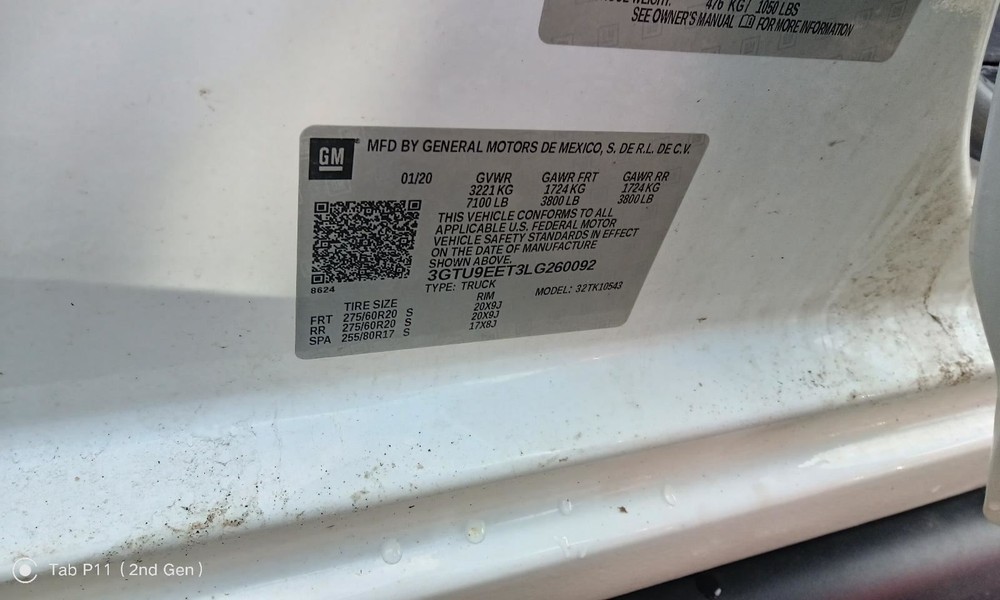 SIERRA150 2020 Speedometer 807901