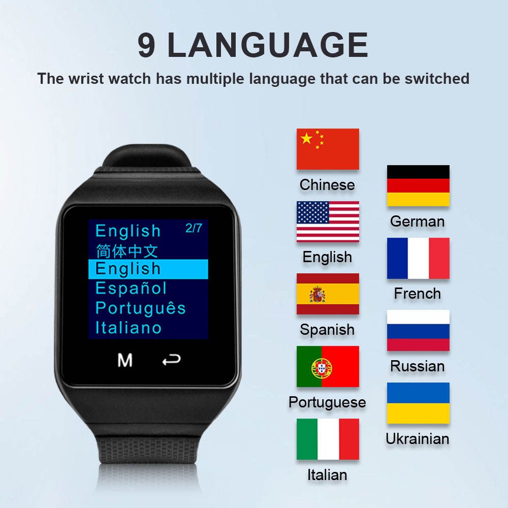 Catel Queuing Wireless Calling System 3 Call Buttons 1Wrist Watch Receiver Cafe