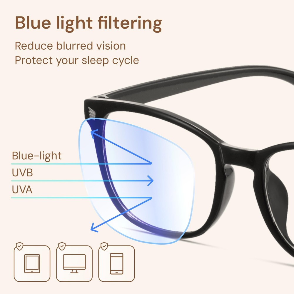 Gaoye Women's Stylish Blue Light Blocking Computer Glasses - 3 Pack