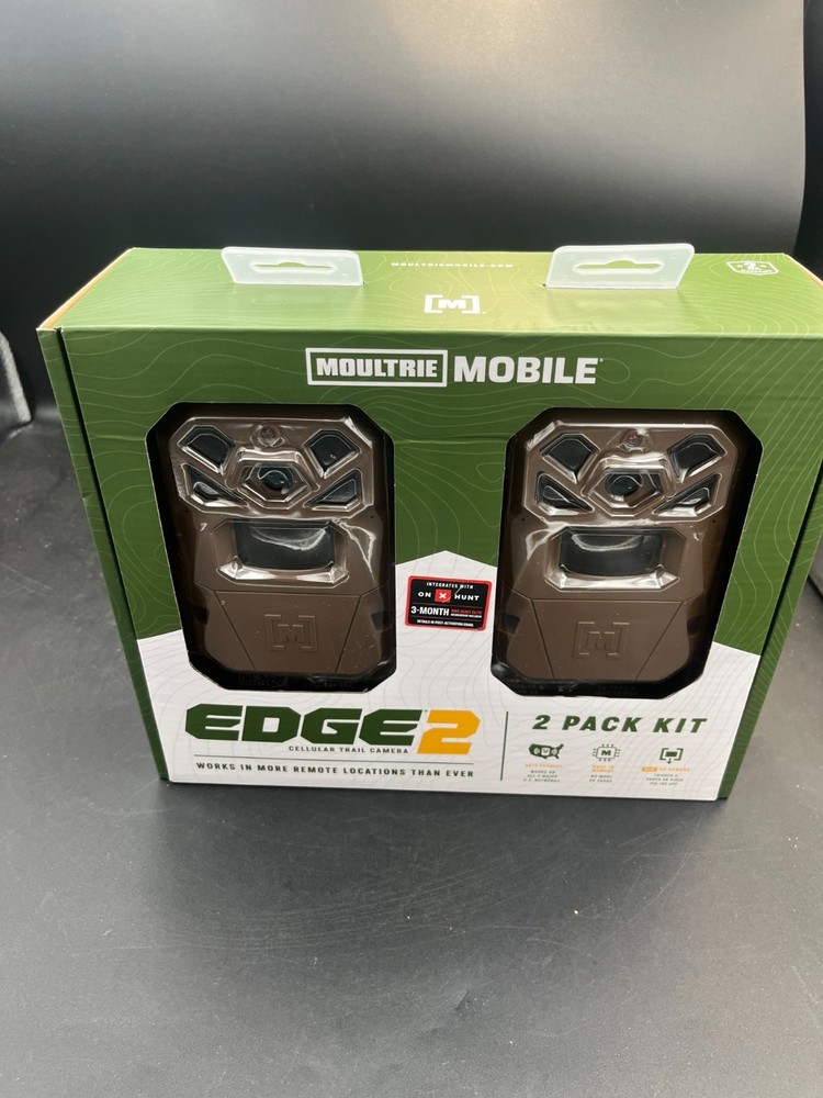 MOULTRIE EDGE2 CELLULAR TRAIL CAMERA 2 PACK KIT /  New Sealed