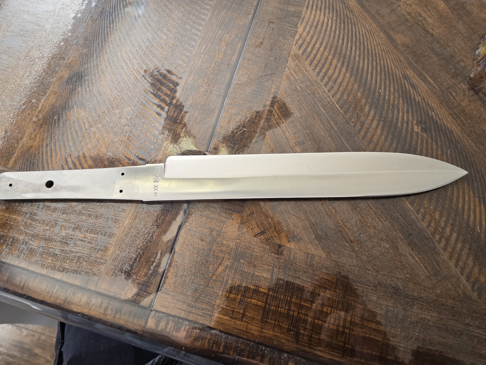 Vintage 1990 Case XX Rio Grand Bowie 10" Fixed Knife Blade Blank.