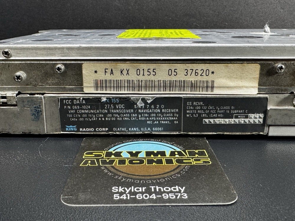 Bendix King KX 155 NAV/COM w/ GS - 28V