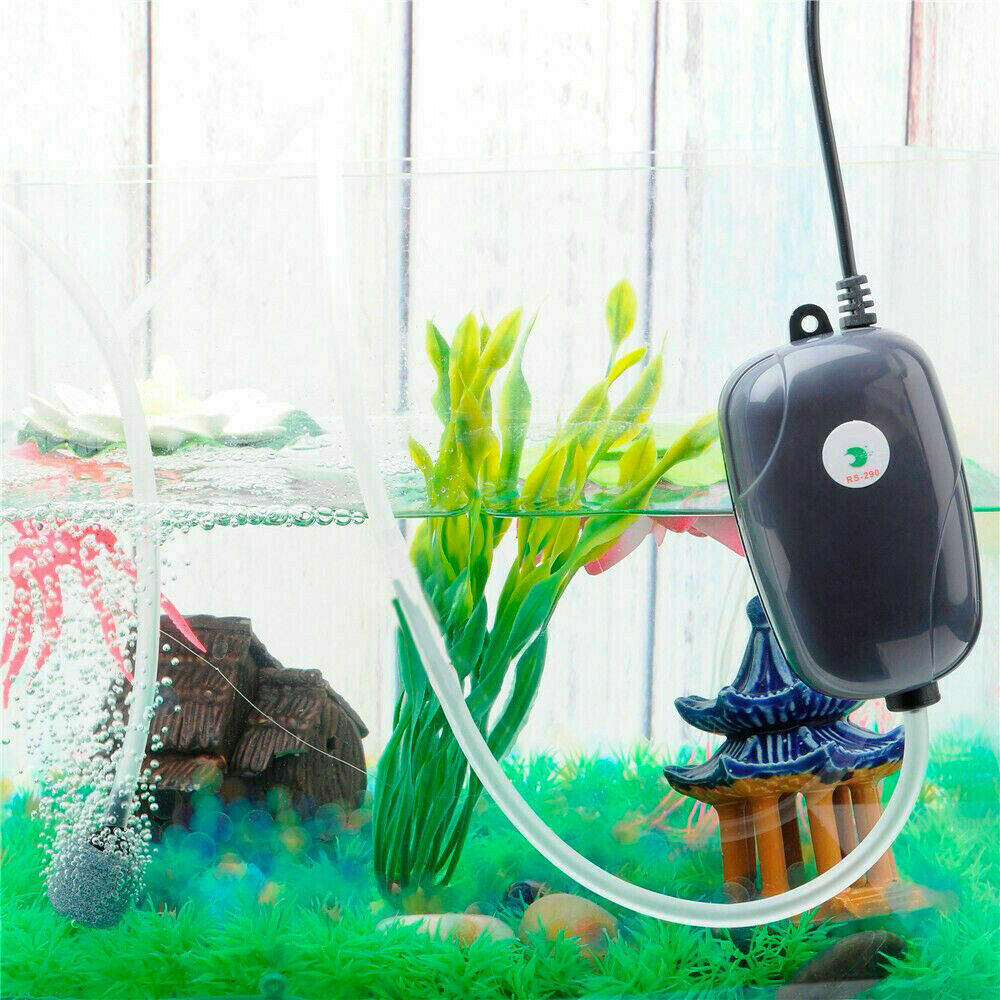 Silent Air Pump Large Aquarium Fish Tank Pump Hydroponic Oxygen 2 Outlet Pump