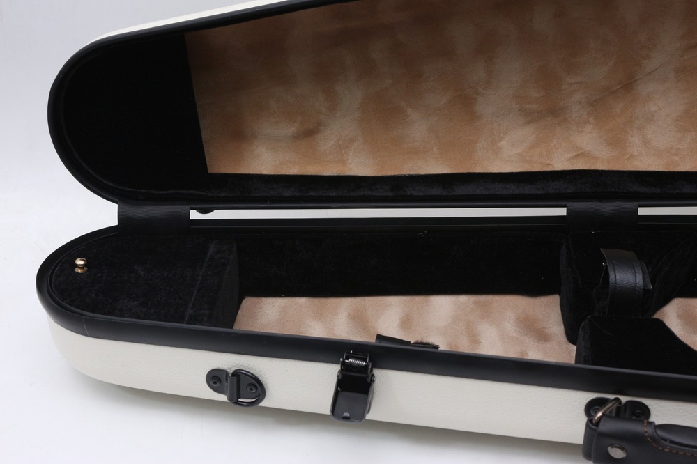 Hard Shell Violin Case 4/4 Full Size Violin Box white Violin Case with Strap bow