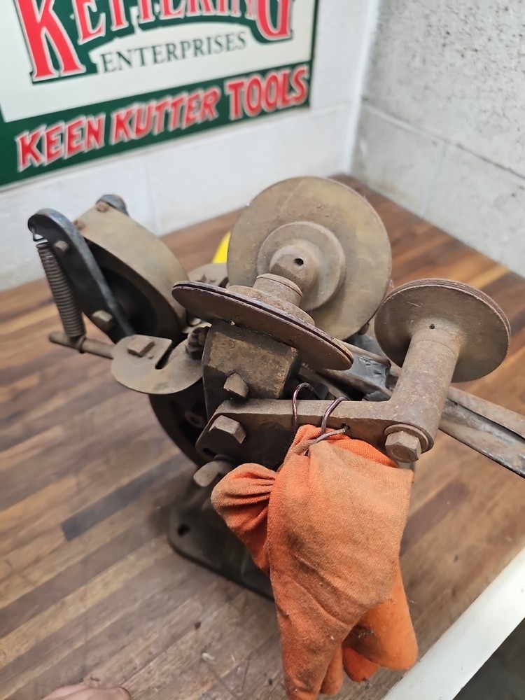 C6- Large antique Saw Setting Machine? Hand Crank