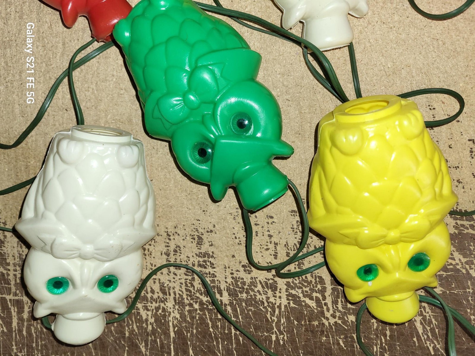 Vintage 7 Plastic Blow Mold Owls Patio RV Camping Tiki String Lights Lot 1