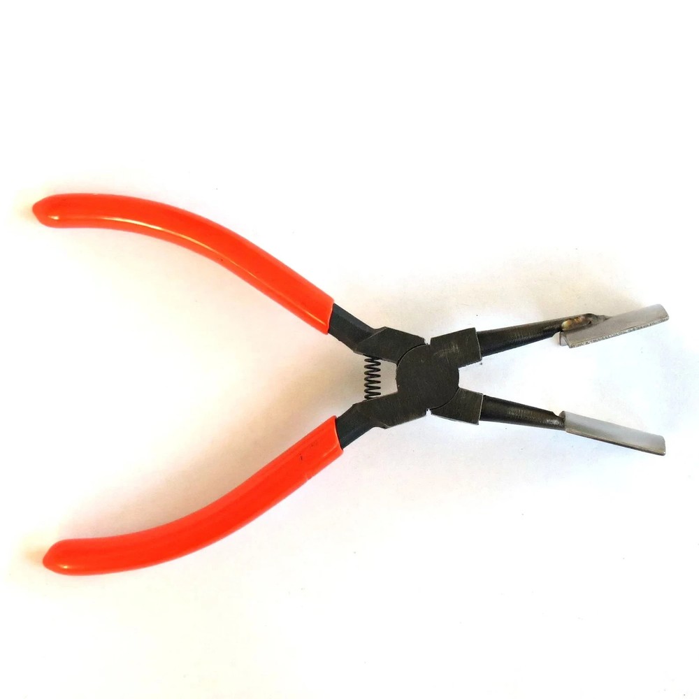 Curved Lampwork Masher Pliers with Rectangle Pads - Lampwork Tool