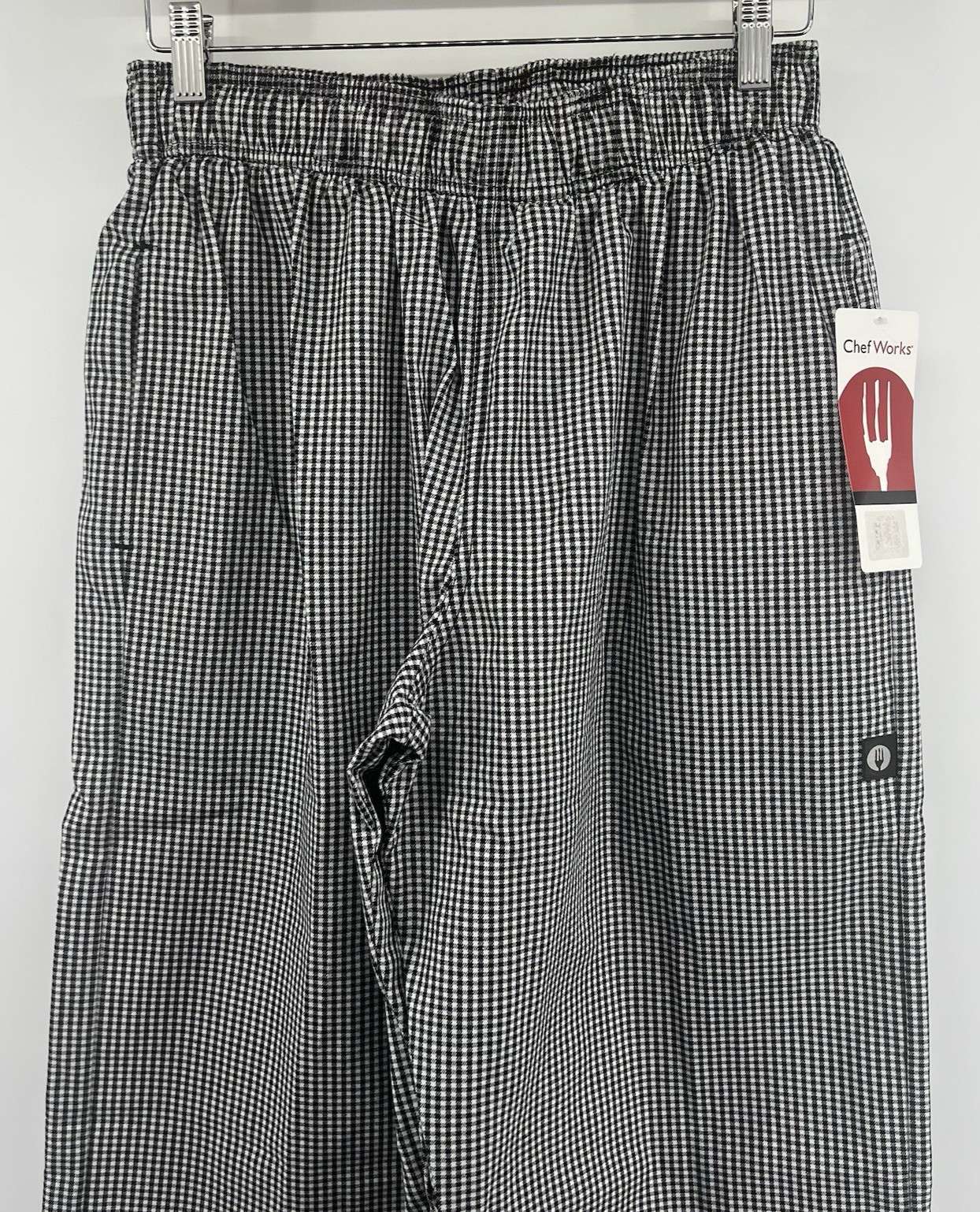 Chef Works Pants Medium Black White Check Unisex New NWT NBCP-000-M
