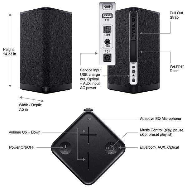 Ultimate Ears HYPERBOOM Bluetooth Speaker - Black