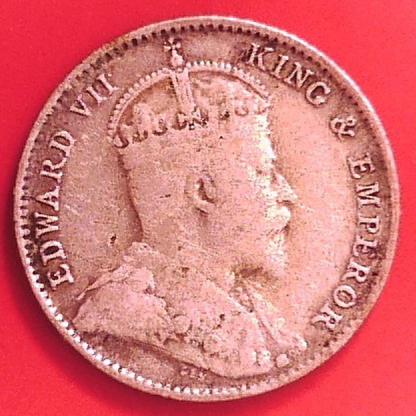 STRAITS SETTLEMENTS / SILVER 5 FIVE CENTS 1910
