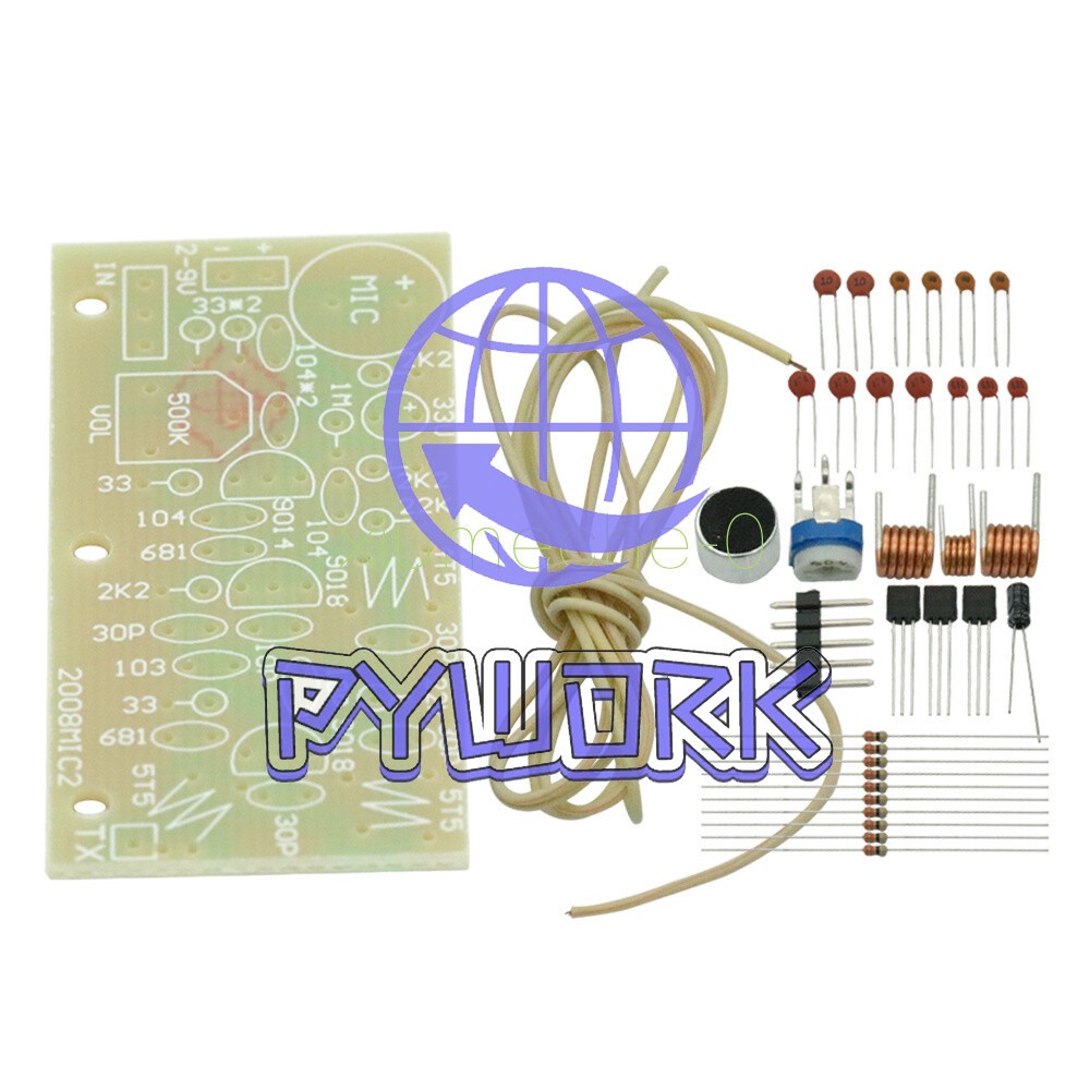 DC 1.5V-9V FM Wireless Microphone DIY Electronic Learning Kits 80MHz-108MHz NEW