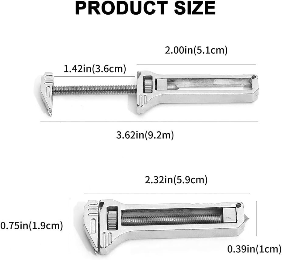 Durable Compact Titanium Multi-tool: Keychain Mini Wrench & Bottle Opener - 2pcs
