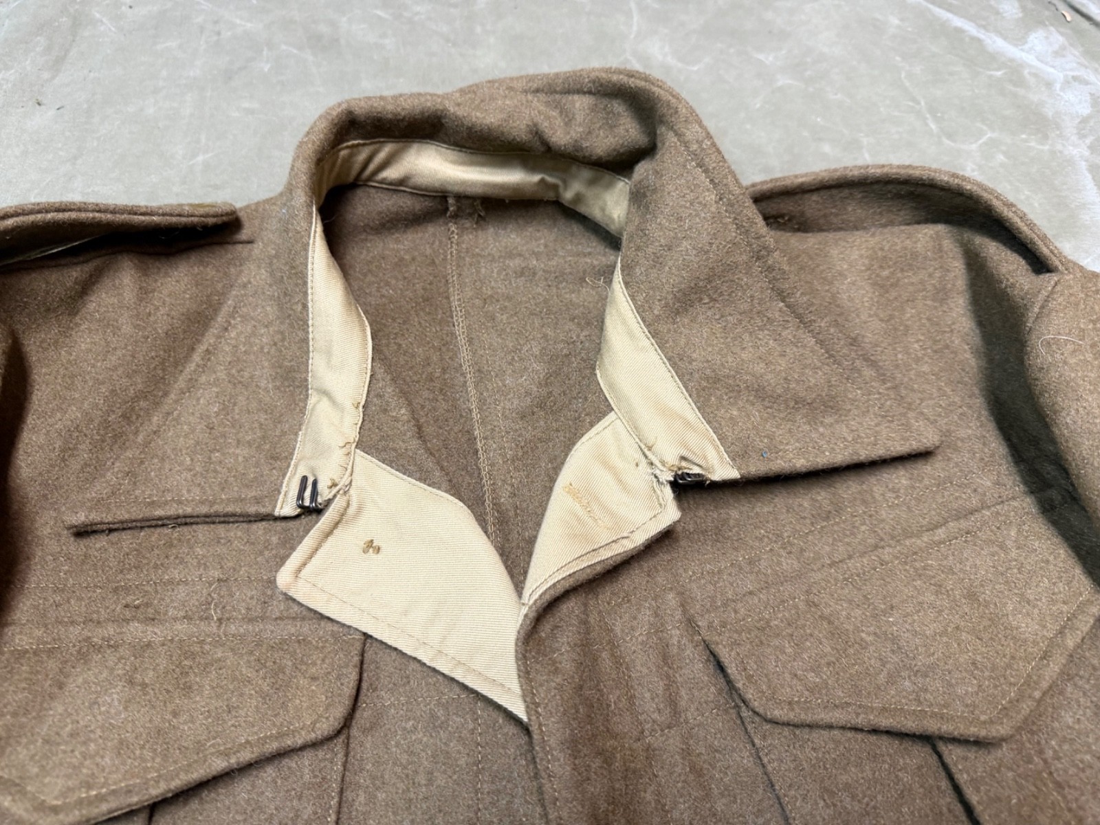 WWII BRITISH ARMY P1937 P37 WOOL BATTLEDRESS FIELD JACKET-SIZE 2XLARGE