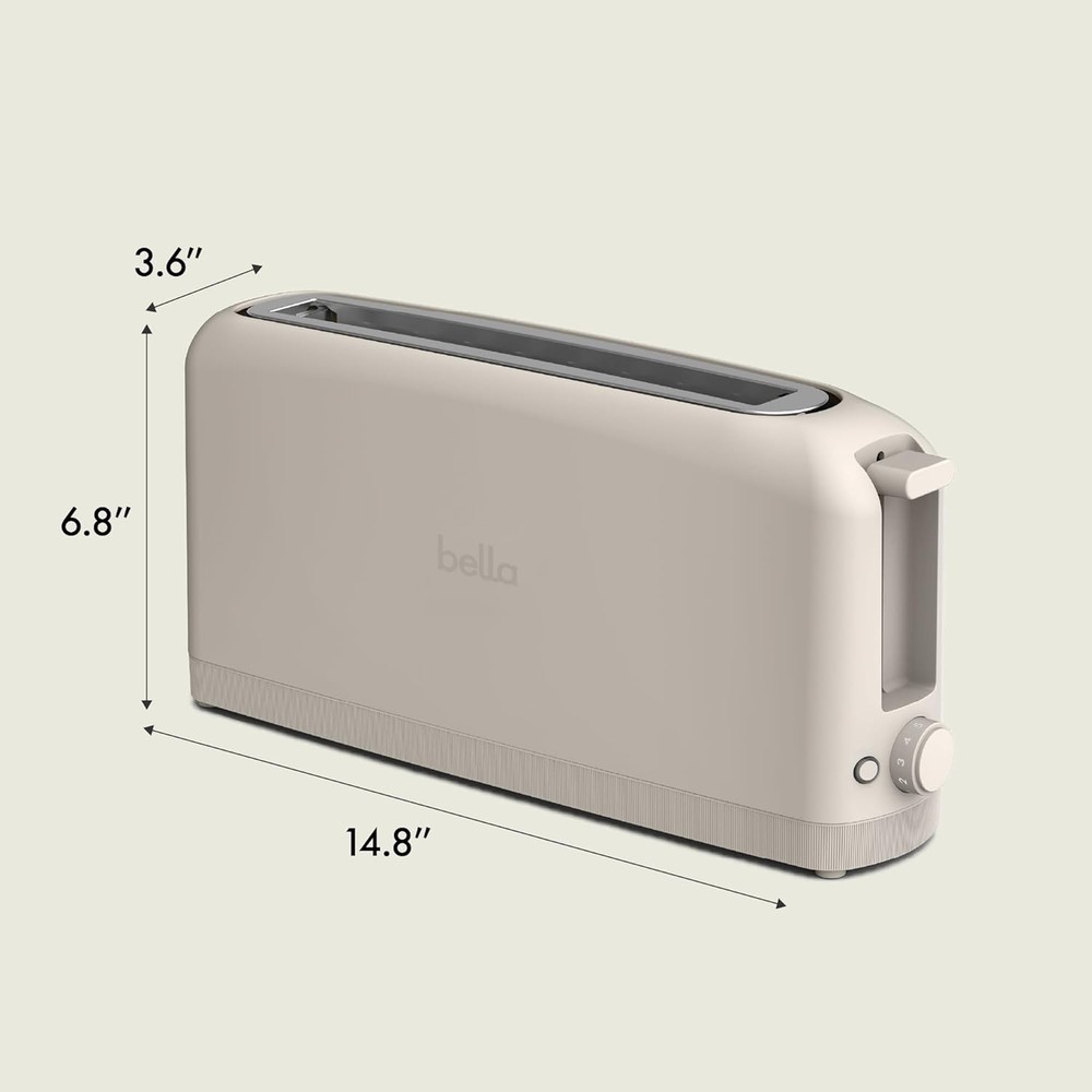 bella 2 Slice Slim Toaster, Fits-anywhere™ Kitchenware, 6 Setting Shade Control