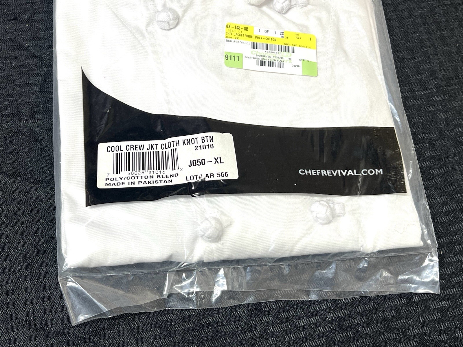 Chef Revival Chef's Cool Crew Jacket XL Chef Coat, Qty 4