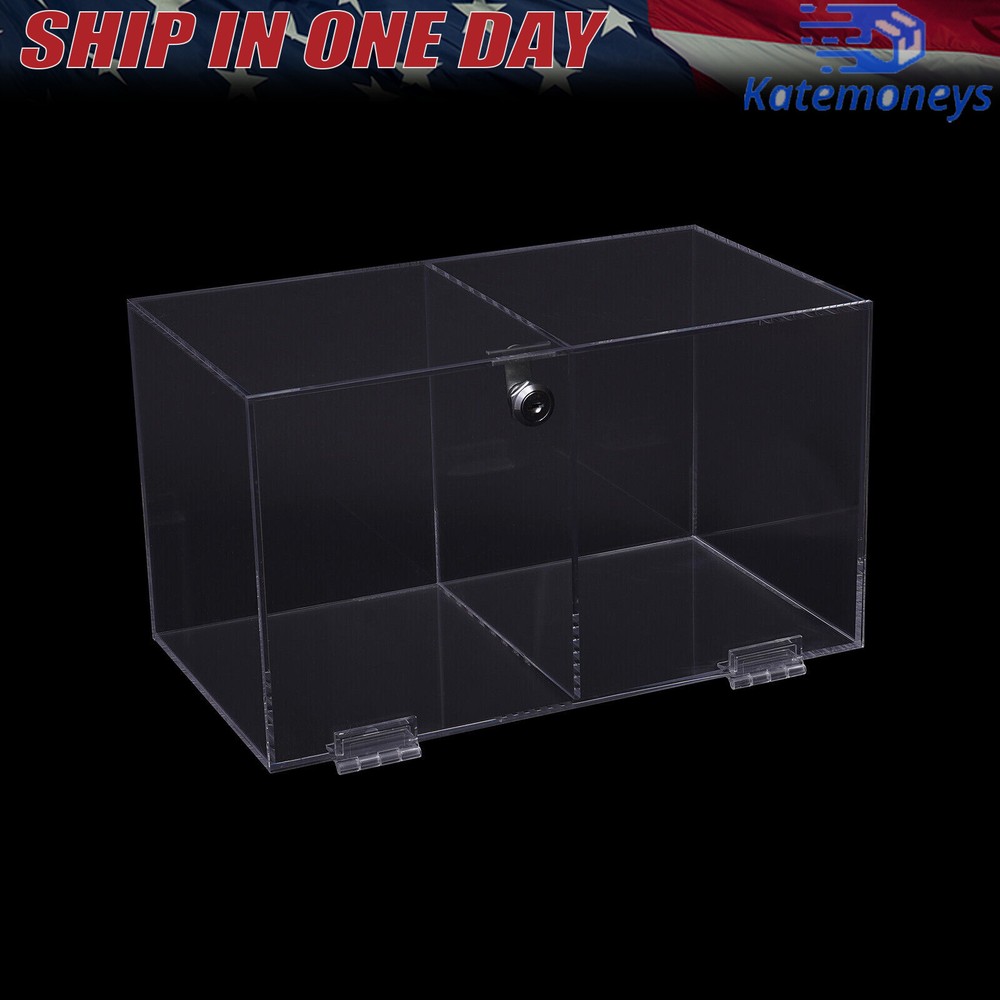 2-layers Countertop Display Case 20*20*35cm Locking Security Showcase Cabinet US