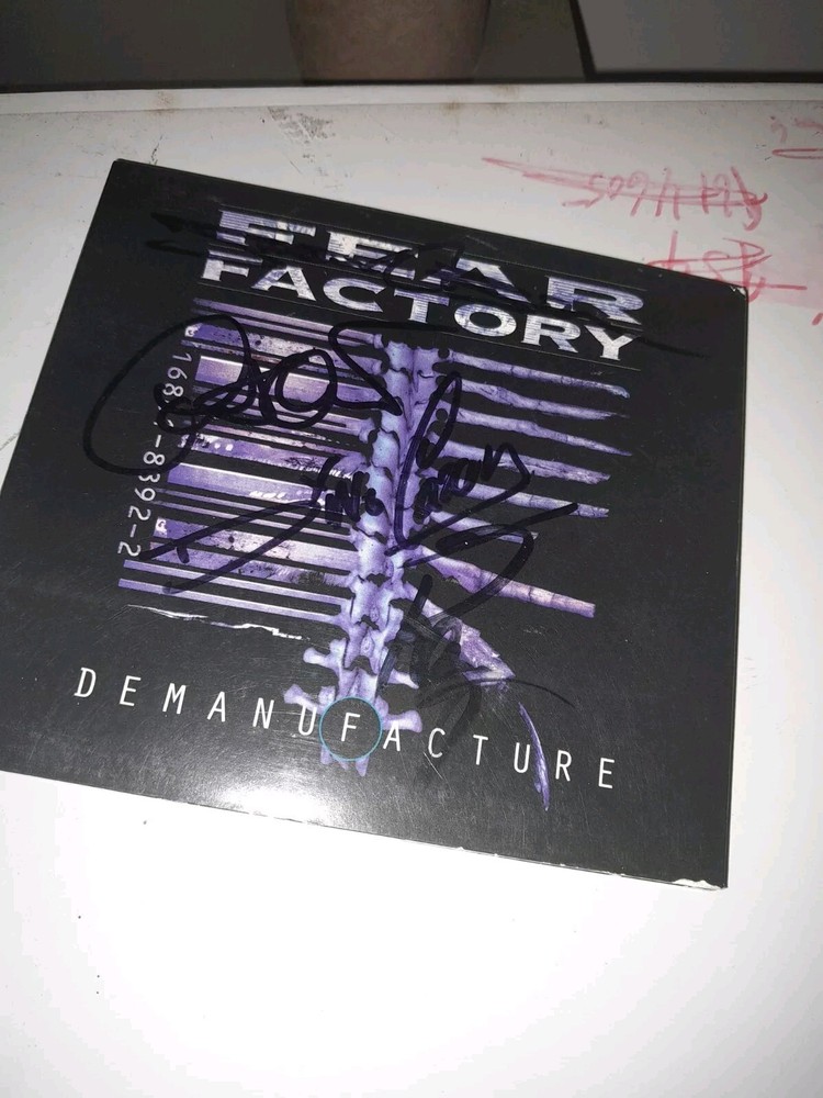Fear Factory Signed Demanufacture Cd Box. All 4 Original Members