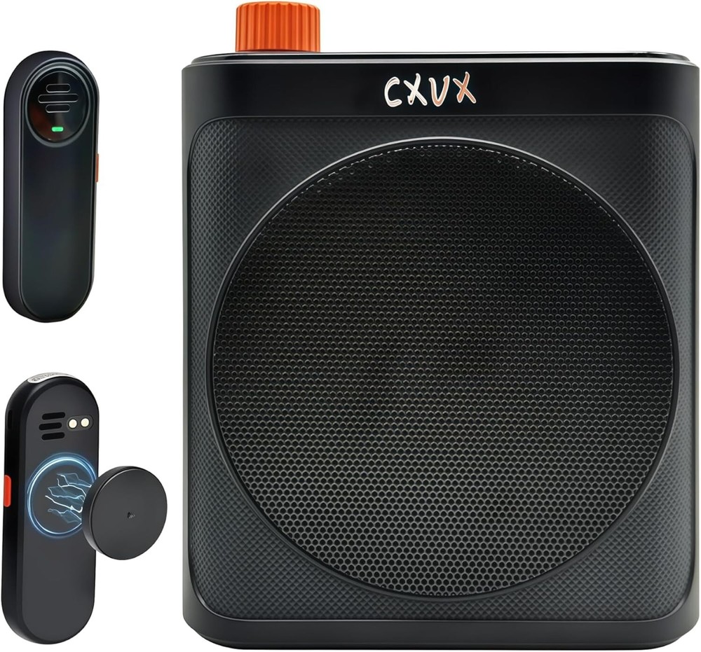 Wireless Voice Amplifier with Wireless Lavalier Microphone and Portable Speaker