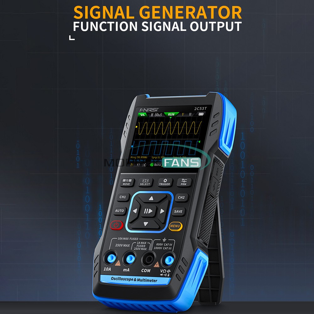 FNIRSI 2C53T Upgrade Handheld Digital Oscilloscope Multimeter Signal Generator