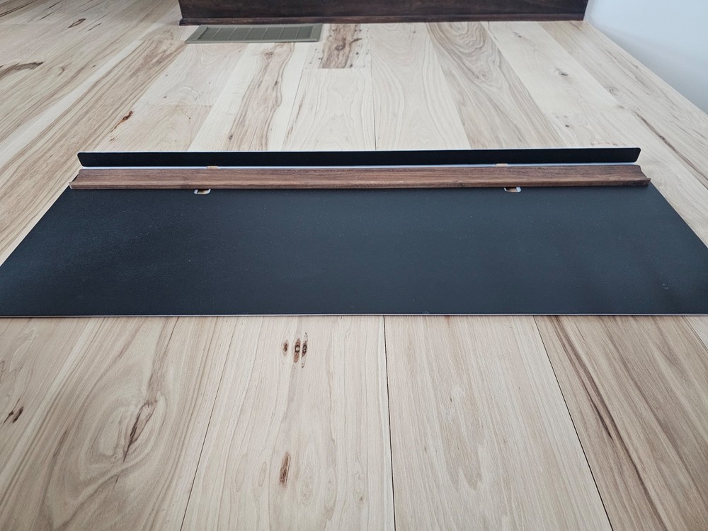 Grovemade Studio Desk Pad - Matte Black w/Walnut