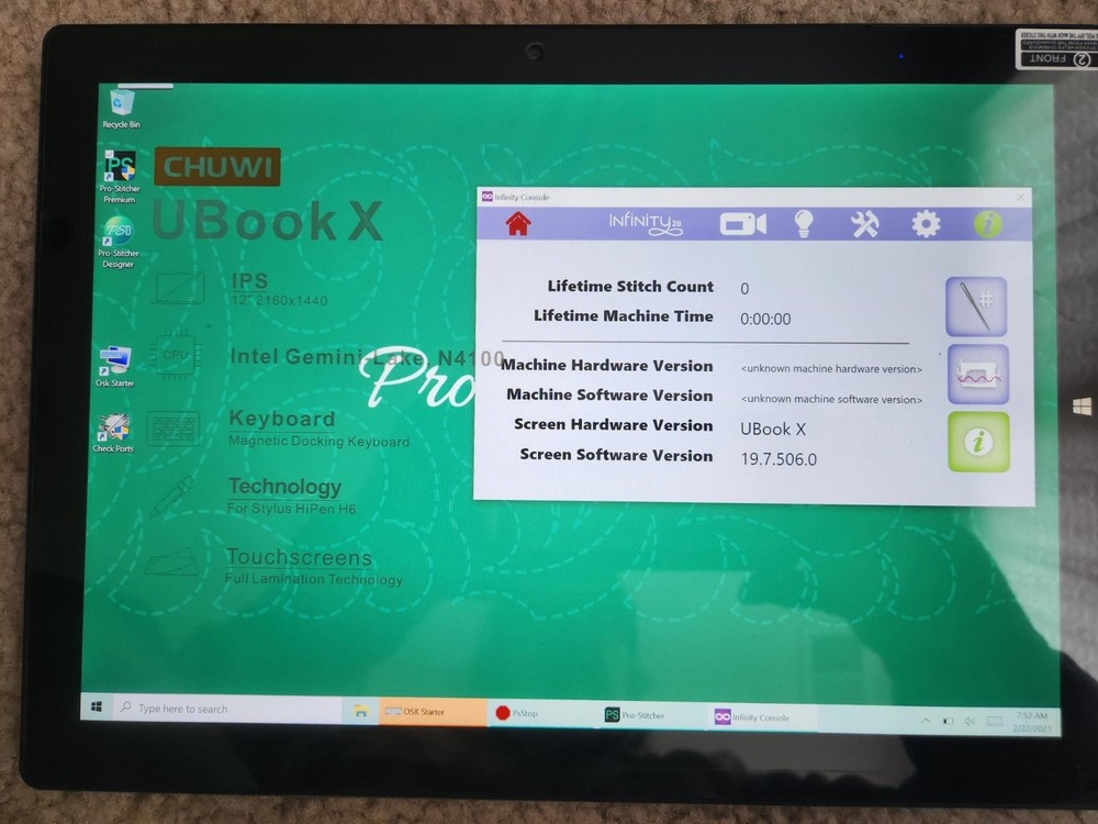 Prostitcher Chuwi Ubook X Tablet for HQ Infinity 26