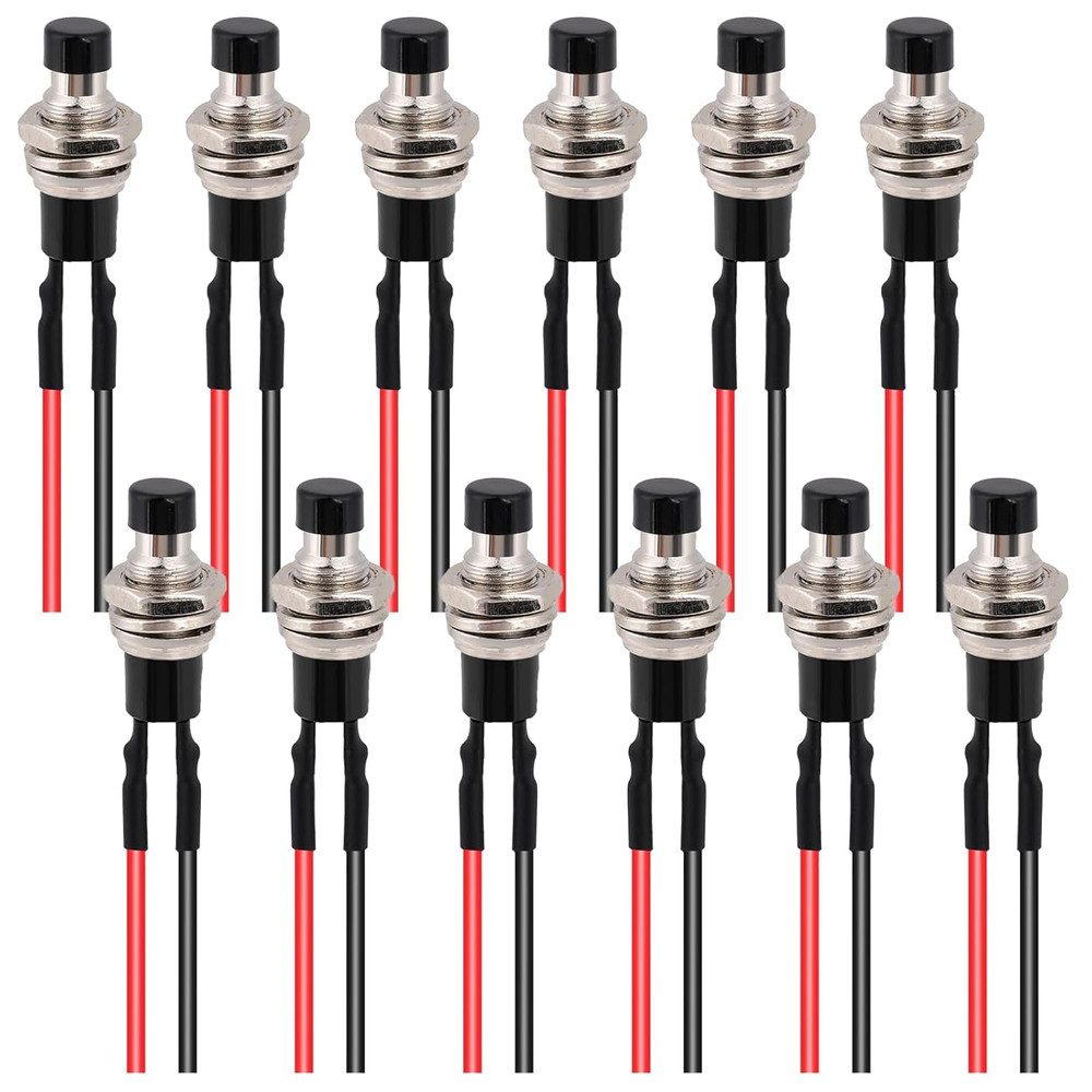 12 Pcs Mini Momentary Switch Small Normally Open Momentary Push Button Micro Pus