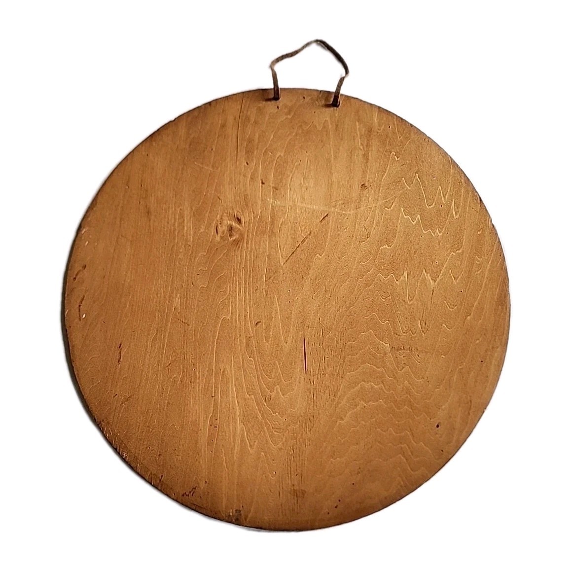 NATIVE AMERICAN INDIAN PLAQUE Pyrography 19.75" Antique Round Wall Art