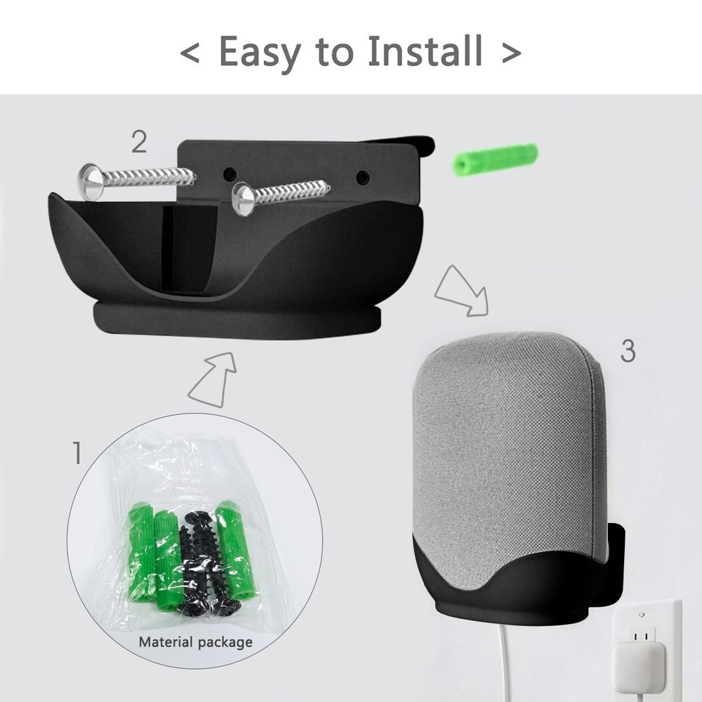 Wall Mount Bracket Desktop Stand For Smart Audio Speaker Black