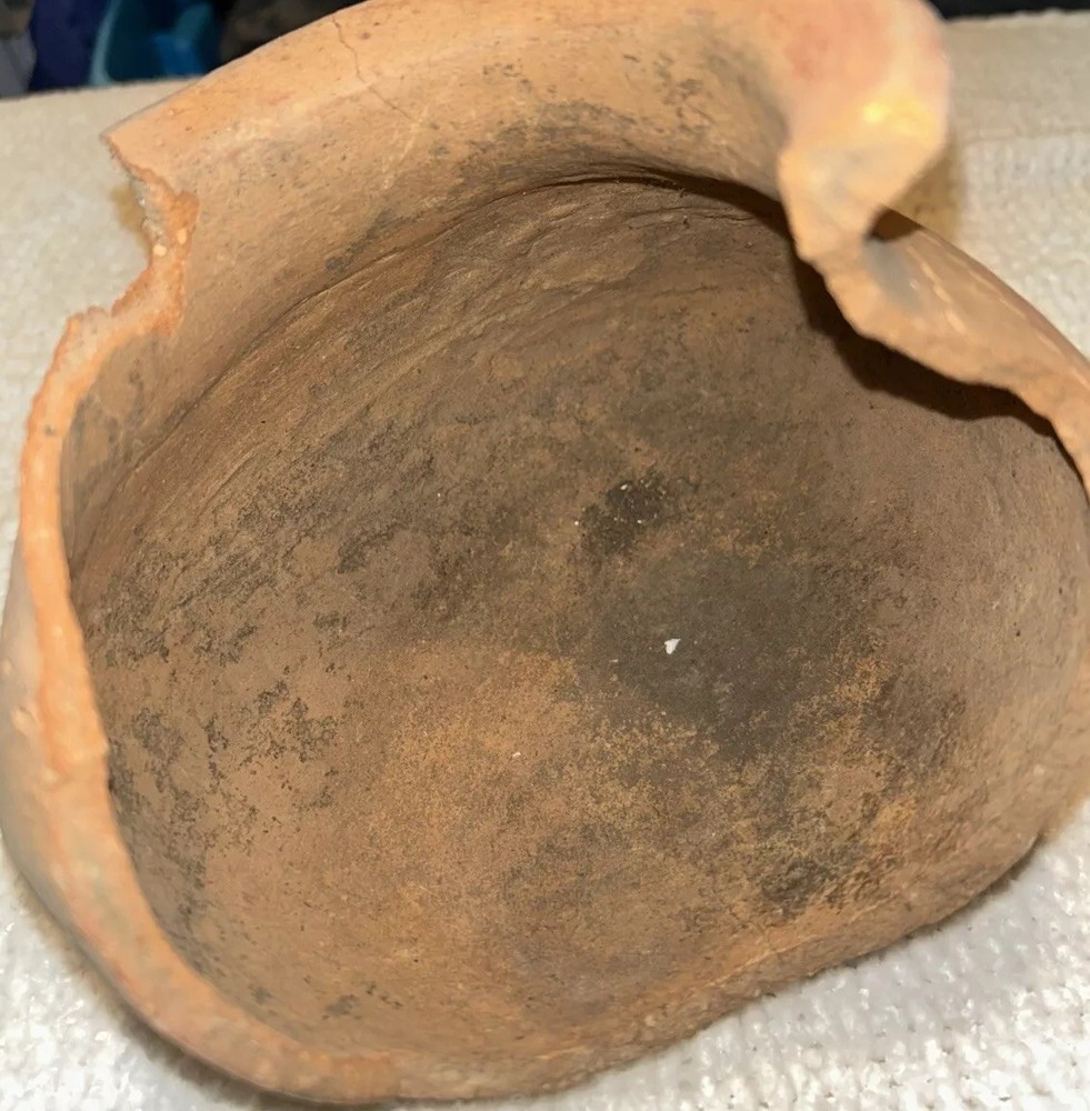 Broken Handmade Ceramic Mayan Shoe Vase 10”