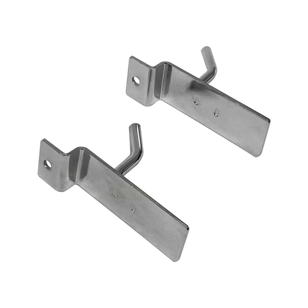 1" Slatwall Hook Panel Display Hooks, 1/4" Thickness Metal, Chrome - PACK 25