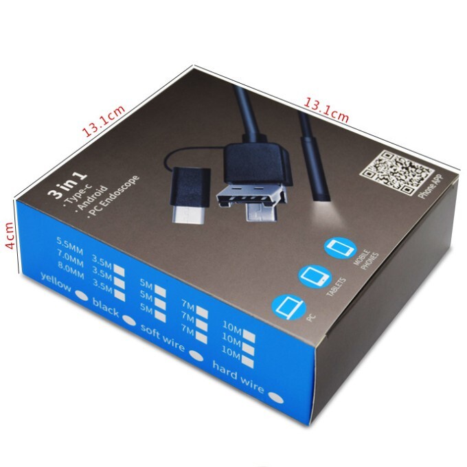 HD USB C Endoscope Type C Borescope Inspection Camera For Android MAC Computer