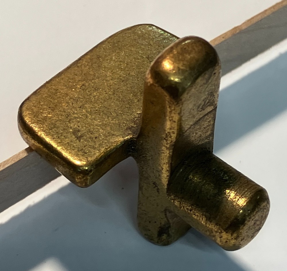 Shelf pins: large, heavy solid brass