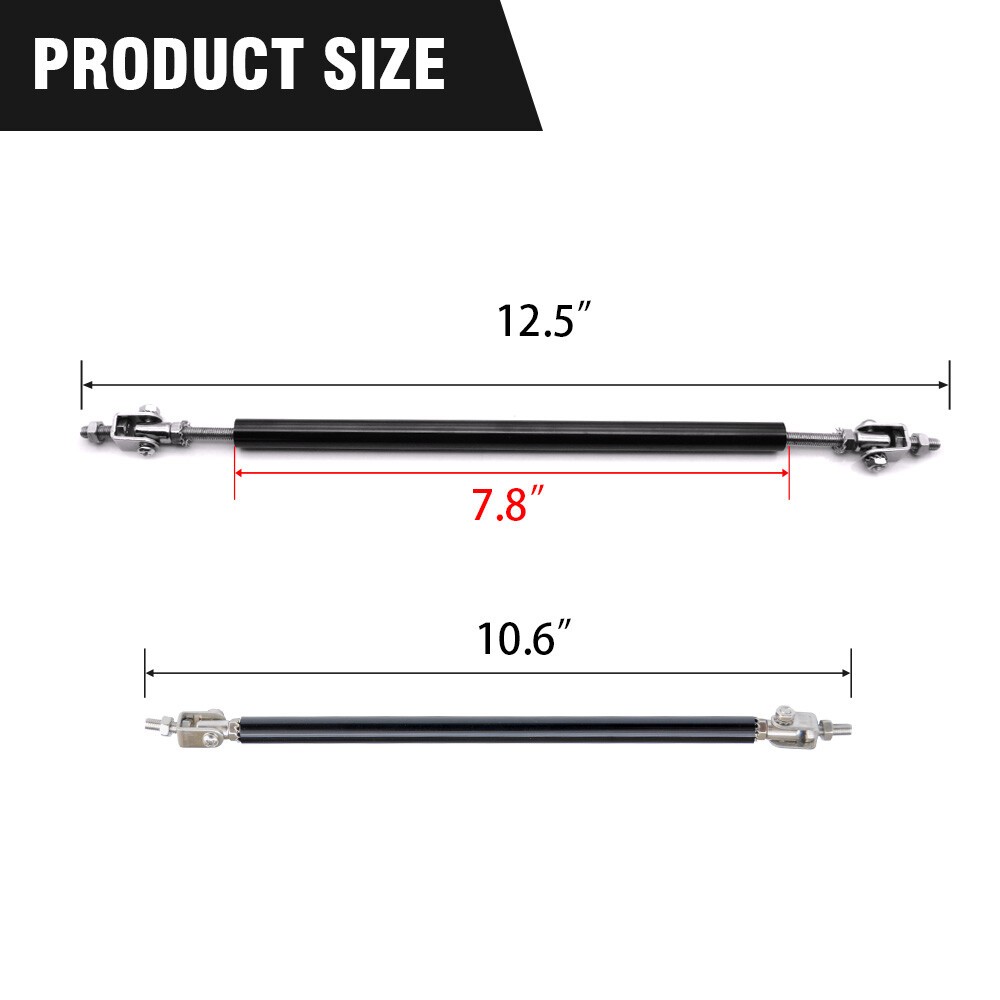 Front Bumper Lip Splitter Spoiler + Strut Rod For 2012-2021 Kia Stinger GT-Line