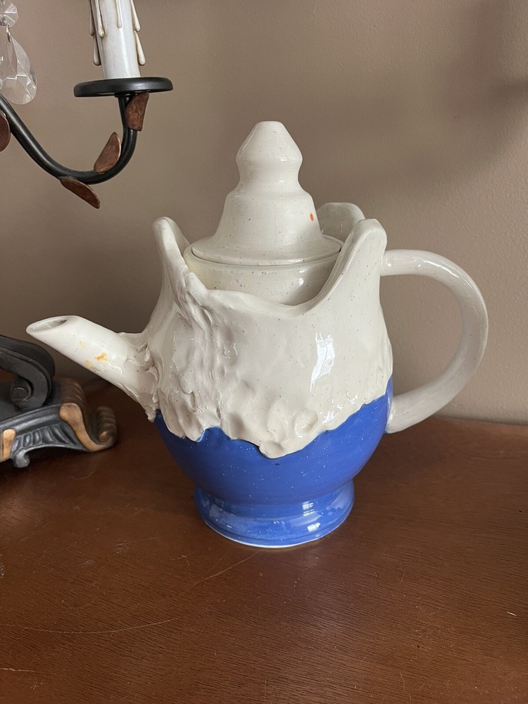 Ben Waters 2002 Double Pitcher Blue & White Pottery