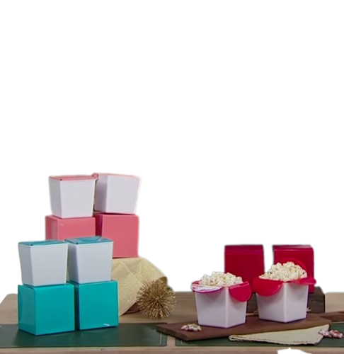 Kitchen HQ 2pack Mini Popcorn Poppers with Gift Boxes Red or Teal